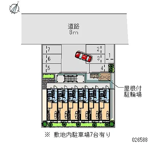 ★手数料０円★一宮市新生４丁目 月極駐車場